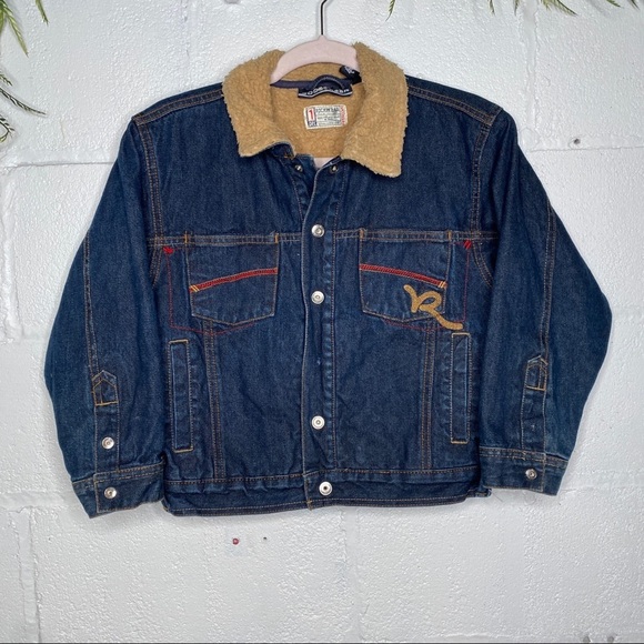 Vintage Y2K Rocawear Street Style Sherpa Lined Jean Jacket Size Small Unisex